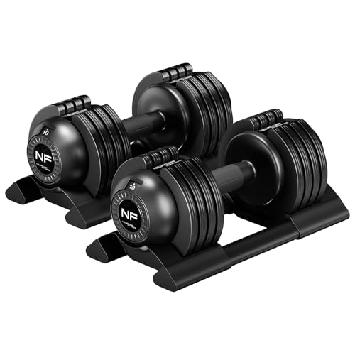 Newpower Fitness 10kgx2 Verstellbare Hanteln Set，Einstellbare...