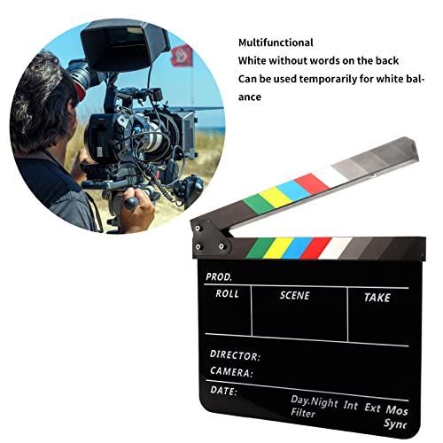 Placa de Filme de Filme, Adereços de Filme Colorido, Placa de Clap de Filme Acrílico Com Borracha de