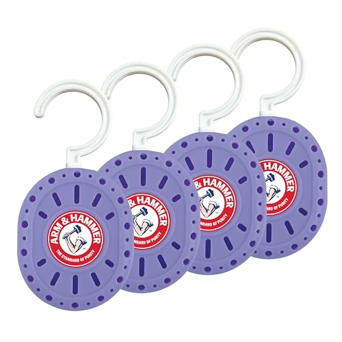 Arm & Hammer OdorBusterz ClosetMATE™, Lavender, 4 Count – Hanging Odor Absorber with Baking...