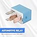 Flygun 4 PCS 4-Pin Automotive Multi-Purpose Relay, Electrical Control Device, Automatic Adjustment Conversion Circuit Replaceable Accessories, Compatible with Violet 90987-02027 (Blue)