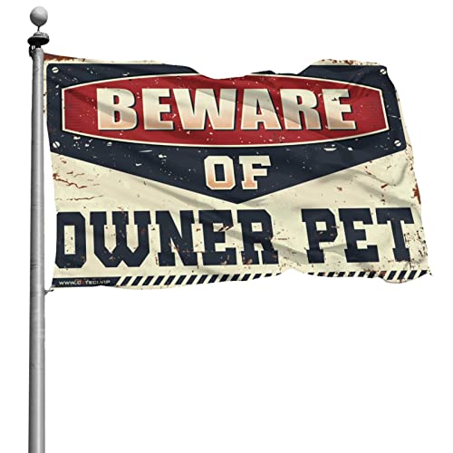 Drapeaux de voiture pour chambre 152x244 cm Beware of Owner