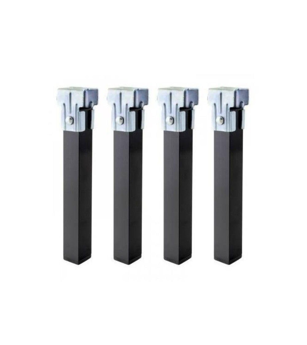 CAMBIA TUS MUEBLES CTM®Pack 4 Patas cuadradas para somier, Patas de Metal universales 30x30mm con Abrazadera de Grapa para somier de láminas. Fácil colocación, Muy Resistentes
