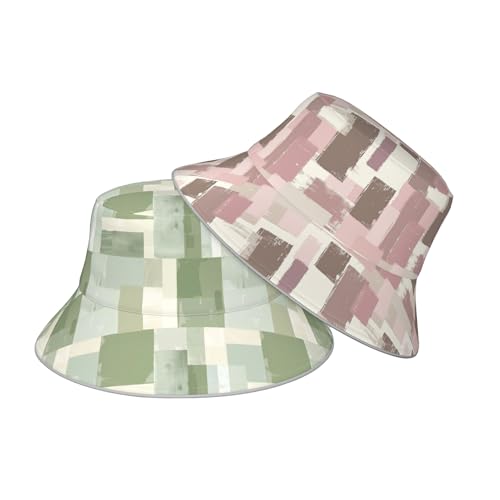 Image of Bucket Hat Double-Side-Wear Reversible Sun Hat Beach Travel Hiking for Women Men