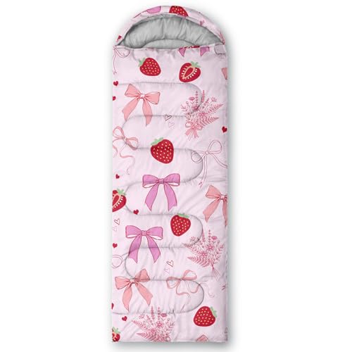 Image of QOOMO Camping Sleeping Bags,3 Season Warm & Cool Weather,Lightweight,Waterproof Sleeping Bags for Adults & Kids,Traveling,and Outdoors,Camping Gear Equipment