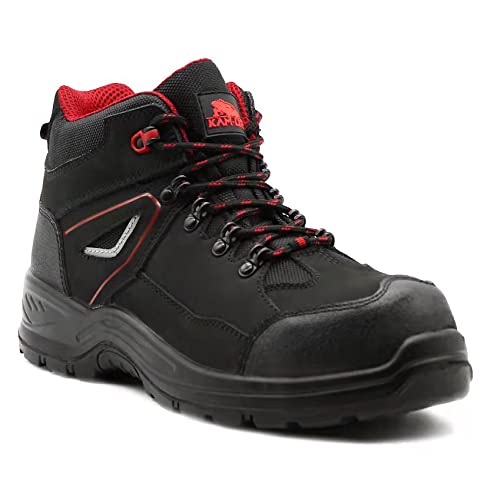 Buy KAMLITE Steel Toe Boots for Men, Waterproof Slip On Work Boots, Lightweight Composite Toe