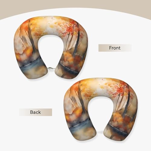 Almohada cuello en U de espuma viscoelástica lavable miniatura 2