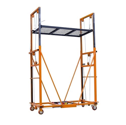 Andamio eléctrico plegable móvil con control remoto telescópico, plataforma de escalada para decoración (3 m)
