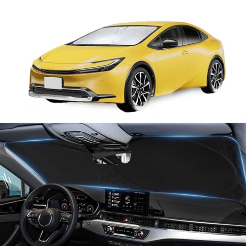 Image of Sun Shade for Toyota Prius 2023-2025 2026 Windshield Sunshade Sun Visor