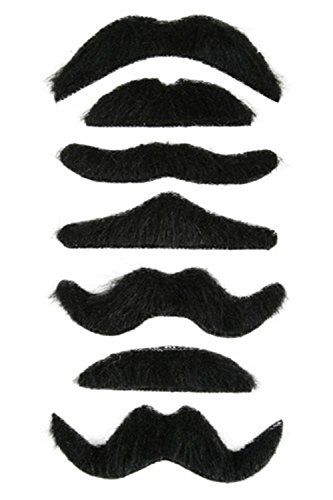  Joking Around Mustache Multipack, Fake Adhesive Moustacheand Fake Facial Hair