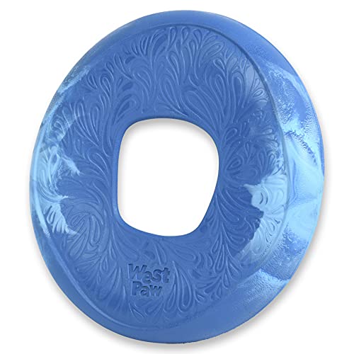 WEST PAW Seaflex Sailz Dog Toy Flying Disc - Machine Washable Eco-Friendly Zogoflex Toys for Moderate Chewers - Perfect for Fetch, Gnawing, Catch, Pet Training - Surf by WEST PAW - Used condition - US$17.49