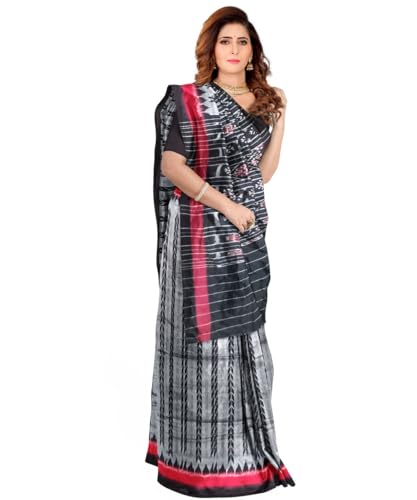 Image of Nuapatna Cotton Saree of Odisha Ikkat Orissa Traditional Handloom Sari | Bomkai | Pata | Nuapatana | sambalpuri saree | khandua patta sare | without Blouse S9