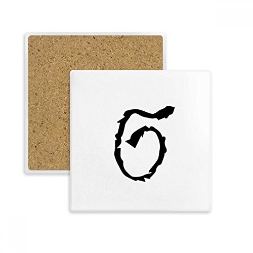 Coaster alphabet grec Sigma en pierre, idée cadeau originale - 2