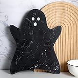 Reallnaive Black Ghost Marble Cheese Board Charcuterie Cutting Tray Marble Serving Decorative for Decoration Charcuterie Kitchen