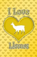 I Love llamas: Yellow hearts i love llamas journal 109039733X Book Cover
