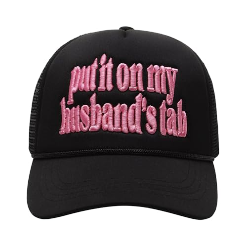 Image of Embroidered Lettering Print Truck Hat Baseball Cap Trucker Mesh Snapback Hat