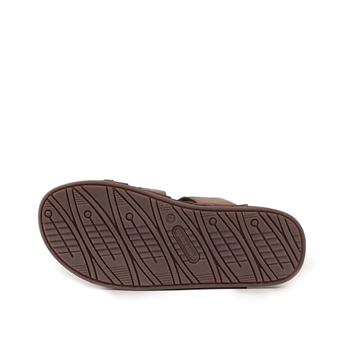 Image of Pierre Cardin PC1047 Leather Casual Thong Sandals for men Cafe 44
