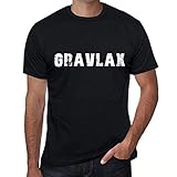 Herren Grafik T-Shirt Gravlax Öko-Verantwortlich Vintage Jahrgang Kurzarm Lustige Druck Geburtstag Geschenk Mann Dunkelschwarz XXL