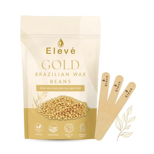 Eleve Wax For Women Hair Removal| Painless Wax For Removing Tan, Dead Skin From Legs, Arms, Underarms | Full Body Wax For Women (100 Gm, Gold)