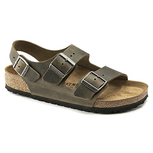 BIRKENSTOCK Men's Milano sandals, Faded khaki, 8 US