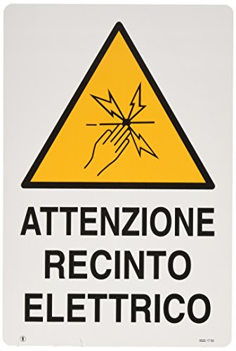 Cartello 'Attenzione Recinto Elettrico' In Alluminio.