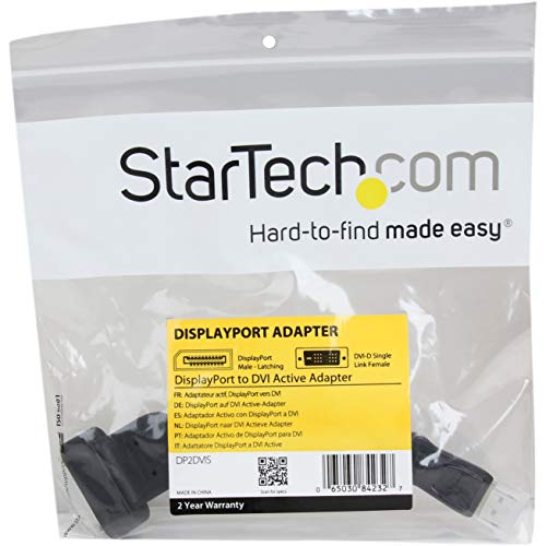 Image of StarTech Active DisplayPort to DVI-D Adapter, 1920x1200 (DP2DVIS)
