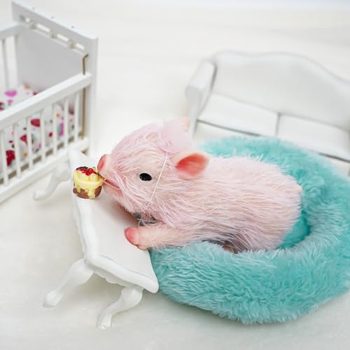 Newtotlove 5 Inch Full Body Silicone Piglet Lifelike Piglet Reborn Baby Piglet Decompression Toys-1