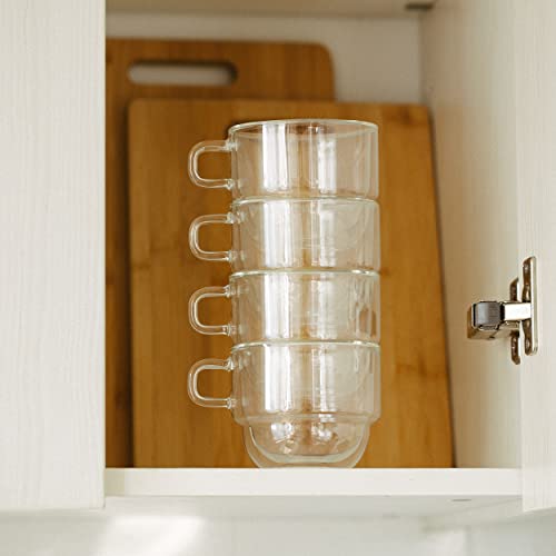 Set de 4 Mugs de Vidrio Térmico Apilables de 8 oz miniatura 4