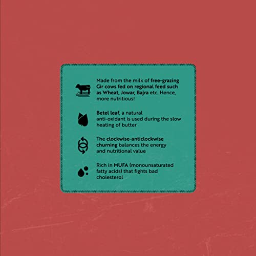 Image of oRegion A2 Pure Gir Cow Desi Ghee | 100% Organic from Grass-Fed Gir Cows | Vedic Bilona Method | Lab Certified (100ml (Pack Of 2))