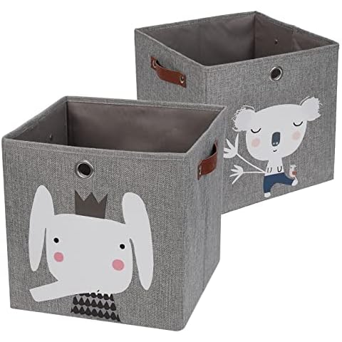 AXHOP Kinder Aufbewahrungsbox 2er-Set 33 ×33 faltbare Aufbewahrungsboxen Cover