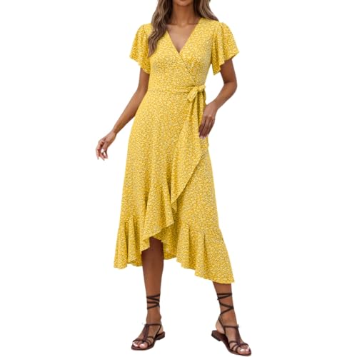 Robe d'été pour femmes fleurie idéale pour le plein air
