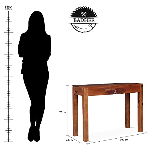 Image of Solid Sheesham Wood Study Table for Adults | Computer Table for Home | Wooden Writing Desk | Office Table for Office Work | Work from Home Table with 2 Drawers (12)