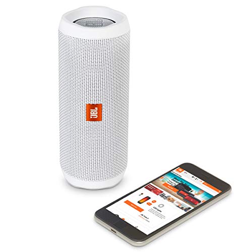 Image of (Refurbished) JBL Flip 4 Portable Wireless Speaker with Powerful Bass & Mic (White)