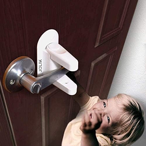 Jolik Door Lever Lock (2 Pack) Child Proof Doors & Handles 3M VHB Adhesive - Child Safety