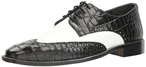 Preisvergleich Produktbild Stacy Adams Herren Giordano, schwarz / weiß, 49 EU