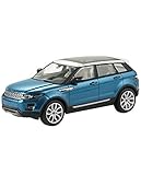 Original Land Rover Getriebe. Land Rover Range Rover Evoque 5-Türer Modell in Mauritusblau, Maßstab 1:43