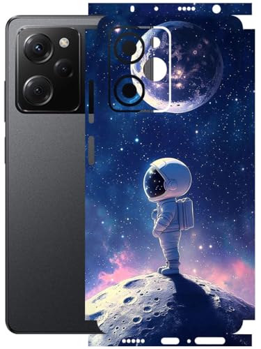 Image of AtOdds - Full Body Back Screen Guard Protector Film - Lamination Wrap Skin Sticker Compatible with Poco X5 PRO (5G) | Scratchproof Matte Finish (Moon)