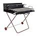 Dmora - Barbecue a legna su ruote, Made in Italy, colore Nero e rosso, cm 110 x 80 x h104 immagine