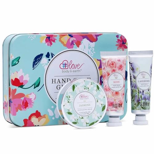 Hand Cream Gift Sets with Exfoliating Cream , Shea Butter Hand Lotion for Women Birthday Gifts