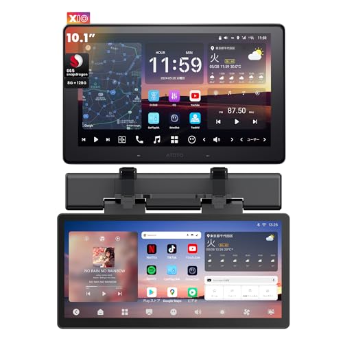 X10 10.1�C���` 1DIN/2DIN��t�Ή� �J�[�i�r�I�[�f�B�I�i�T���o�C�U�[��t �G���^�����j�^�[�t���j