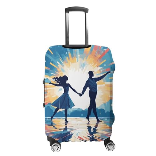 Dancing on Water Printed Luggage Cover Protector, Fits 18-32 Inch Luggage4