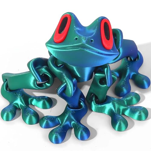 Imán decorativo de rana 3D articulado para refrigerador miniatura 1