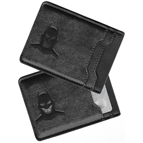 Leather Bat Wallet for Men - Stylish Superhero Design, Durable Bifold Wallet with Multiple Card Slots, Cash Compartment, and Iconic Logo - Gift for Father's Day, or Birthdays and Christmas (1PCS)