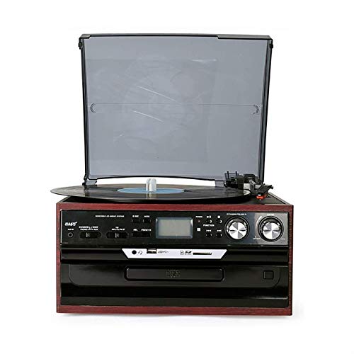 WDWDW Reproductor de Vinilo Vintage, Tocadiscos portátil, Tocadiscos Bluetooth, Tocadiscos de Vinilo, Tocadiscos de LP, Tocadiscos Retro inalámbrico, Tocadiscos de Audio Retro, fonógrafo, gramófono
