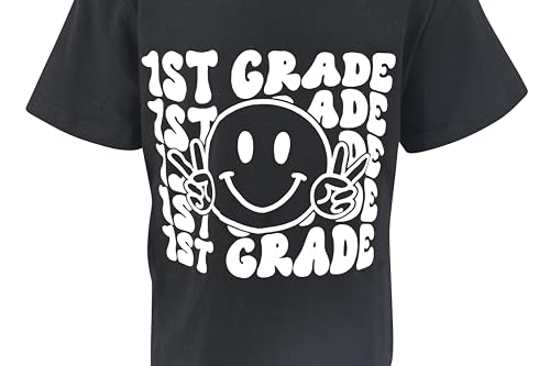 Image of Unique Baby Boys 1st Grade Vibes Only Back to School T Shirt