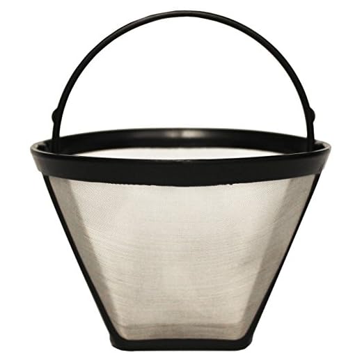 Original märkesvaror Menalux FP02 permanent kaffefilter 1 x 4 för kaffemaskiner, inox