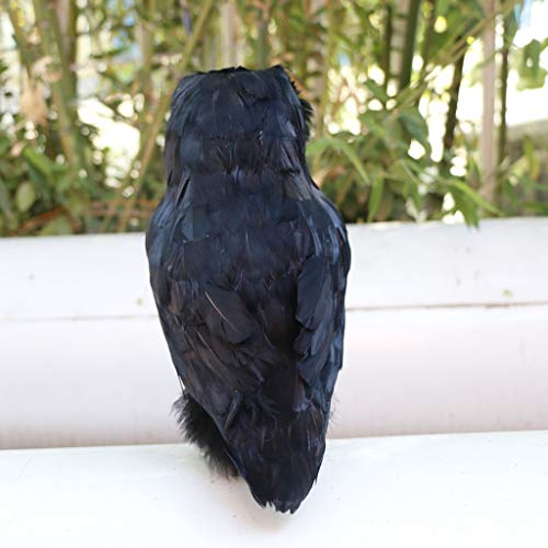 gazechimp Coruja Repelente de Pássaros, Estátua de Coruja com Pena Artificial em