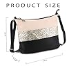 Gallantry - Sac Bandoulière Femme Paillettes Elégant - Messenger Porté Epaule Tendance Multicolore Souple - Besace Sac Soirée Mariage Strass Brillant Léger - Chic Mode - Beige Noir #1