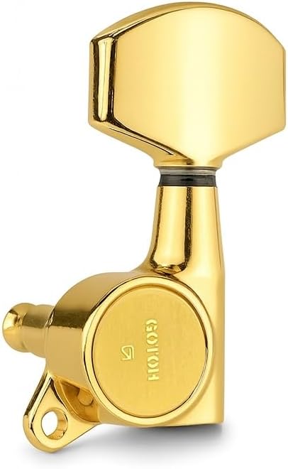 Gotoh Large Schaller-Style Knob Tuning Machines, 3 Left & 3 Right, Gold