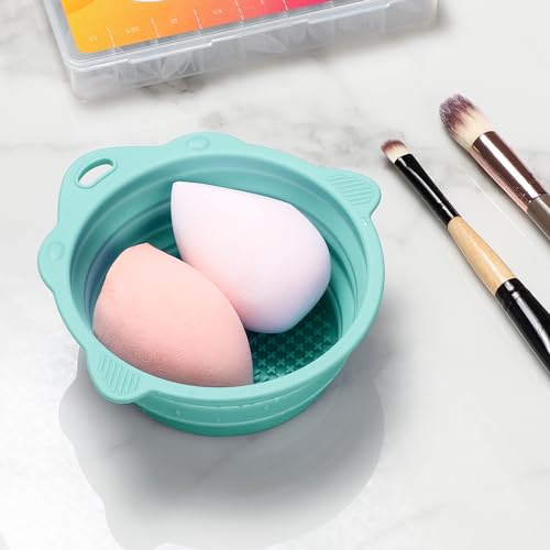 image for Makeup Brush Cleaner, Etercycle Foldable Silicone Brush Cleaner Bowl S