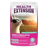 Health Extension Dry Cat Food, (4 lb / 1.81 kg) - Turkey & Salmon Recipe with Whole Vegetables, Berries, Added Vitamins & Minerals, Suitable for All Cats & Kittens